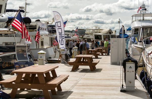 Baltimore Marina dock during TrawlerFest