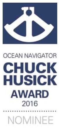Chuck Husick logo - ocean navigator slogan