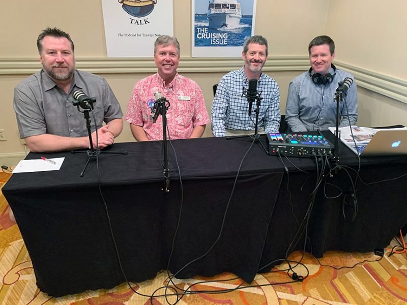 Eric, Jeff, Kevin, and Andrew recording Trawler Talk Friday Morning.